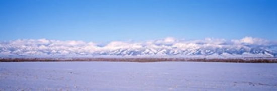 USA Montana Bozeman Bridger Mountains Canvas Art - Panoramic Images (36 x 12)
