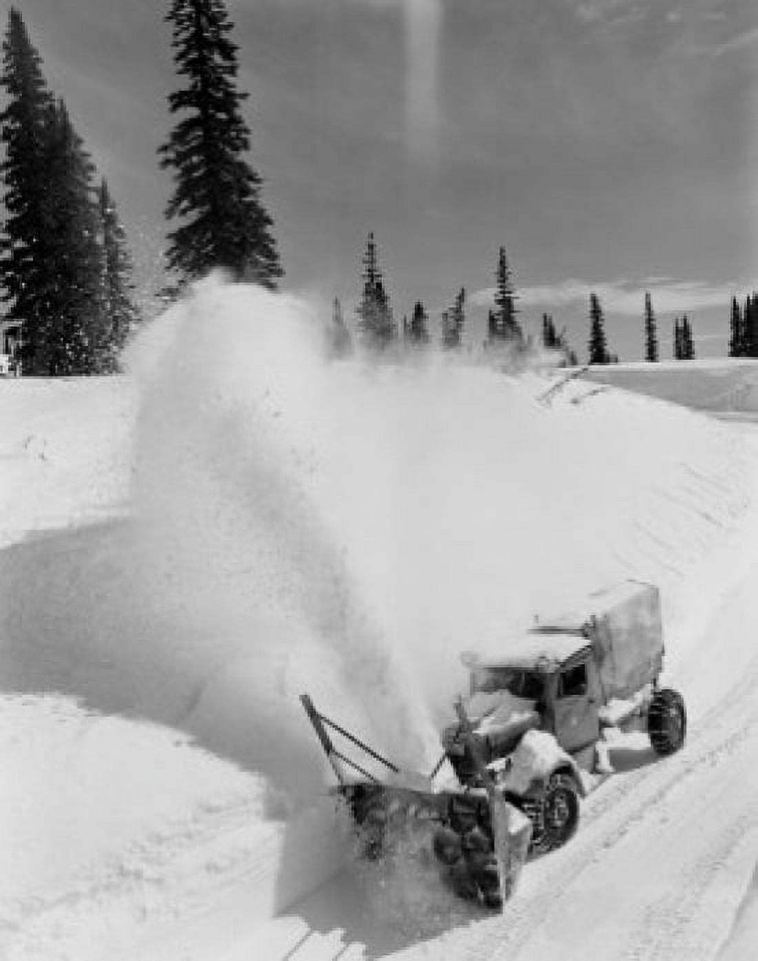 USA Mount Ranier National Park snowplow Canvas Art - (18 x 24)