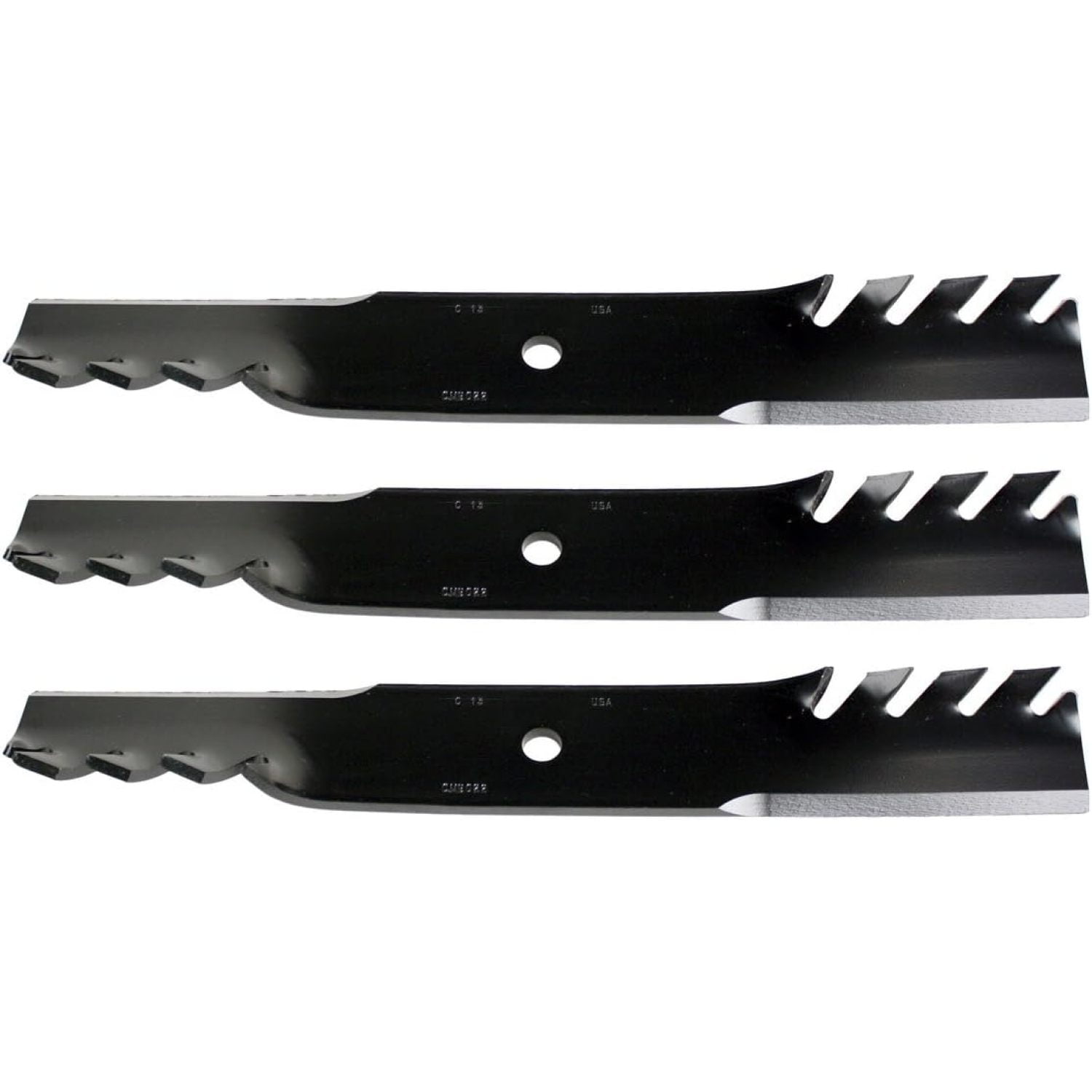 USA Mower Blades (3 CMB022BP Toothed High Lift Replacement Blade Fits ...