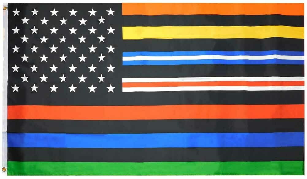 Patriotic Multi-Color Polyester USA Flag 3x5