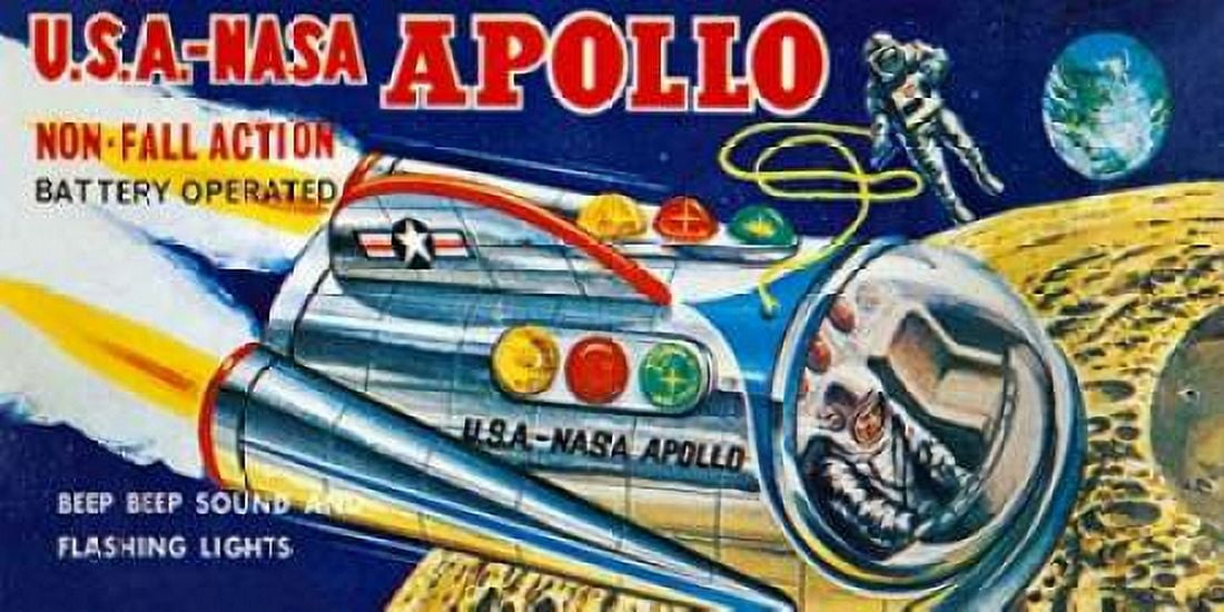 USA - NASA Apollo Canvas Art - Retrobot (24 x 48)