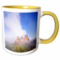 thumbnail image 1 of USA, NV, Geyser Hot Springs. Travertine cones and terraces of geysers 11oz Two-Tone Yellow Mug mug-331715-8, 1 of 3