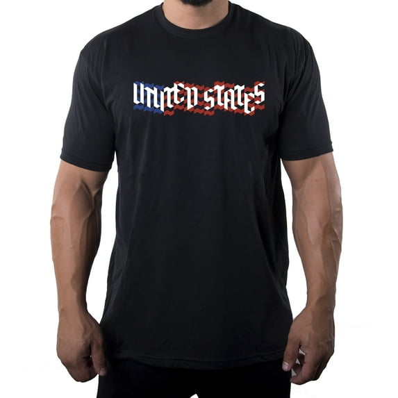 USA National Drinking Team, Funny Beer Shirts, Men's Graphic T-shirts - Black MH200PATRIOT S14 2XL