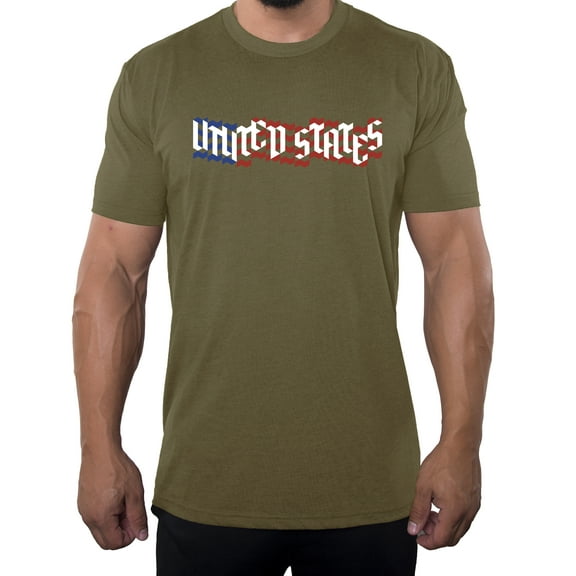 USA National Drinking Team, Funny Beer Shirts, Men's Graphic T-shirts - Olive Drab MH200PATRIOT S14 2XL