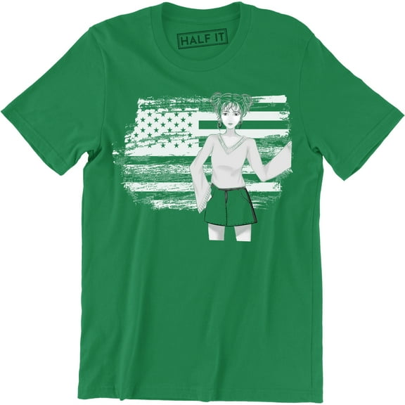 USA National Flag - Patriotic United States With Lady Men's T-Shirt