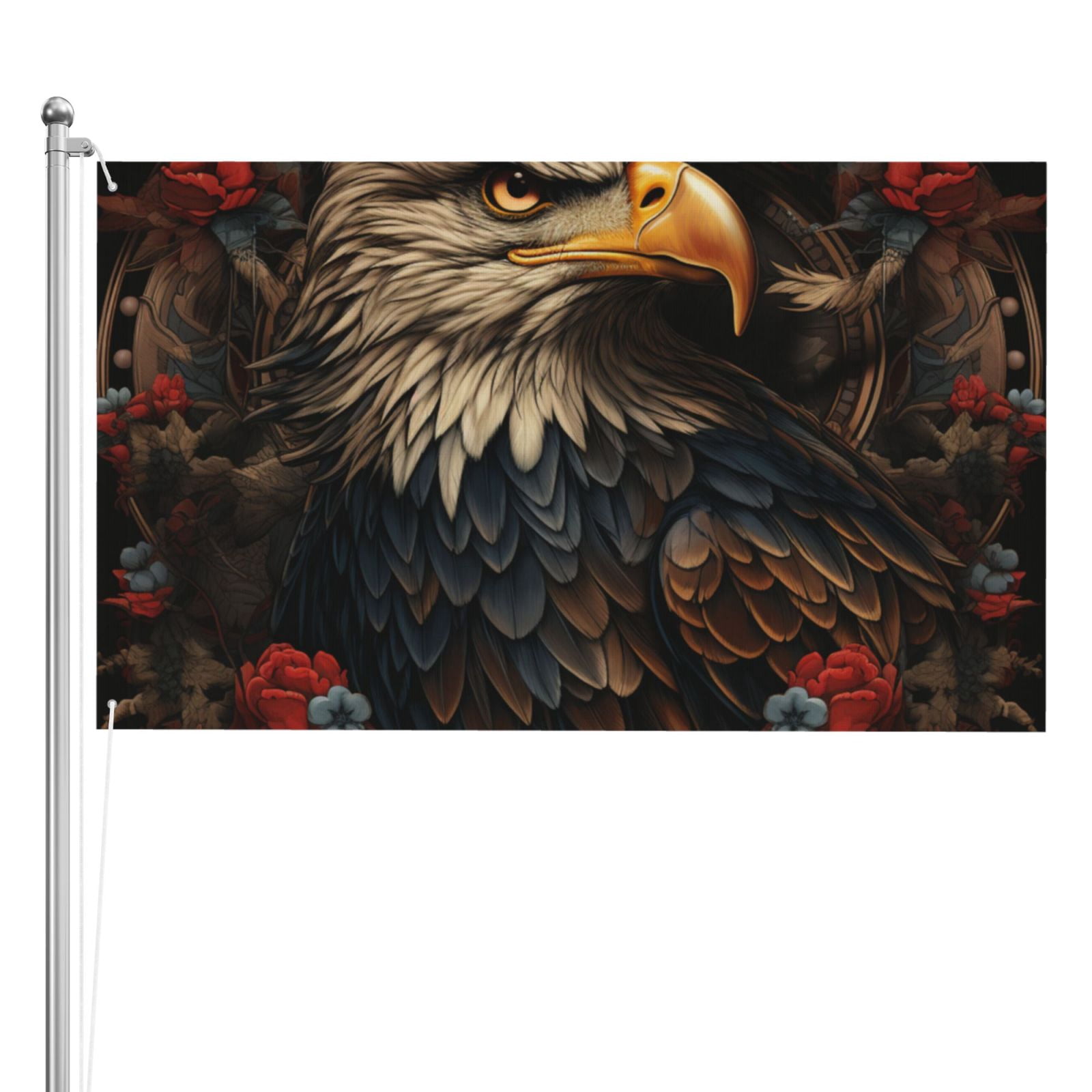 USA Navy Eagle American Flag United States Art Double Sided Flag 3x5FT Reversible Garden Flag Outdoor Decor for House, Porch, Lawn, Yard, Indoor Wall, Party Decoration
