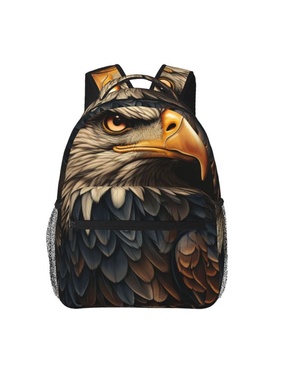 USA Navy Eagle American Flag United States Art Laptop Backpack Travel Rucksack for Teens Adults, Fits 15-inch Notebook
