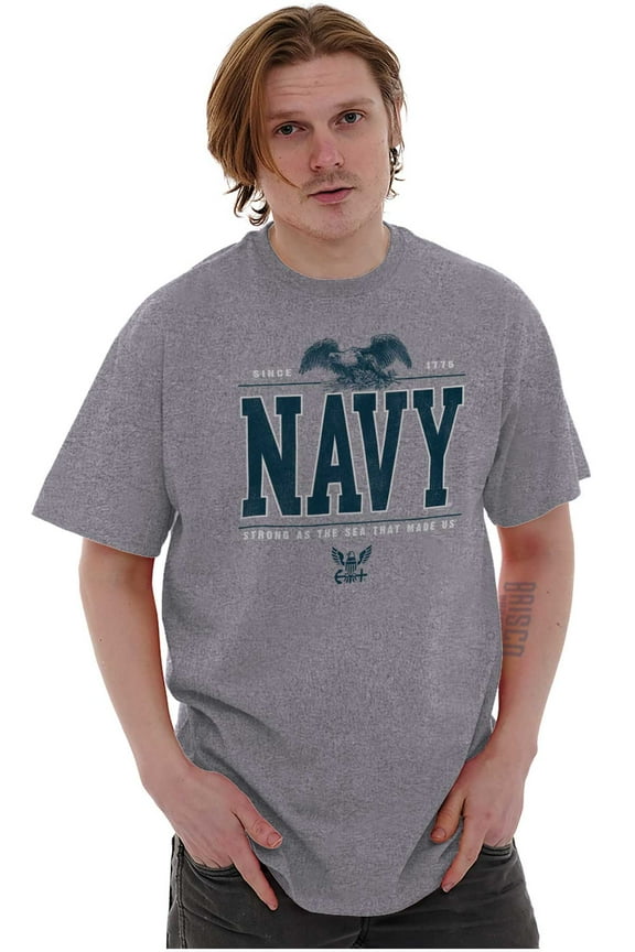 USA Navy Strong As Sea That Made Us Men's Graphic T Shirt Tees Brisco Brands S