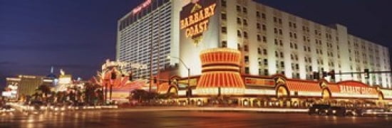 USA Nevada Las Vegas Buildings lit up at night Canvas Art - Panoramic Images (36 x 12)