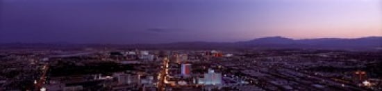 USA Nevada Las Vegas sunset Canvas Art - Panoramic Images (40 x 10)