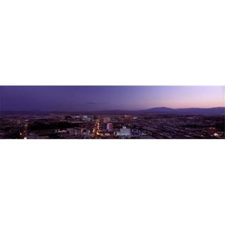 USA Nevada Las Vegas sunset Poster Print by - 36 x 12