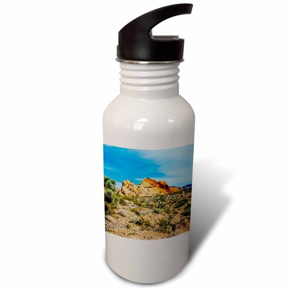 3dRose, USA, Nevada, Mesquite. Gold Butte National Monument, Whitney Pocket, Flip Straw 21oz Water Bottle