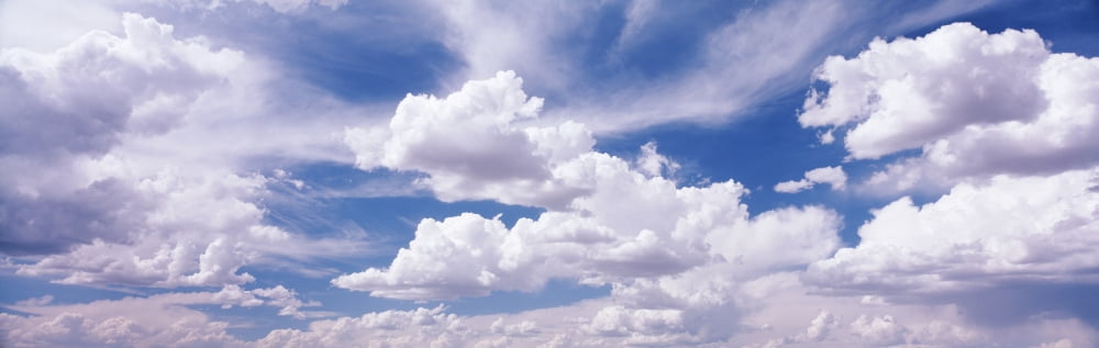USA Nevada View of Cumulus clouds in the sky Canvas Art - Panoramic Images (36 x 12)