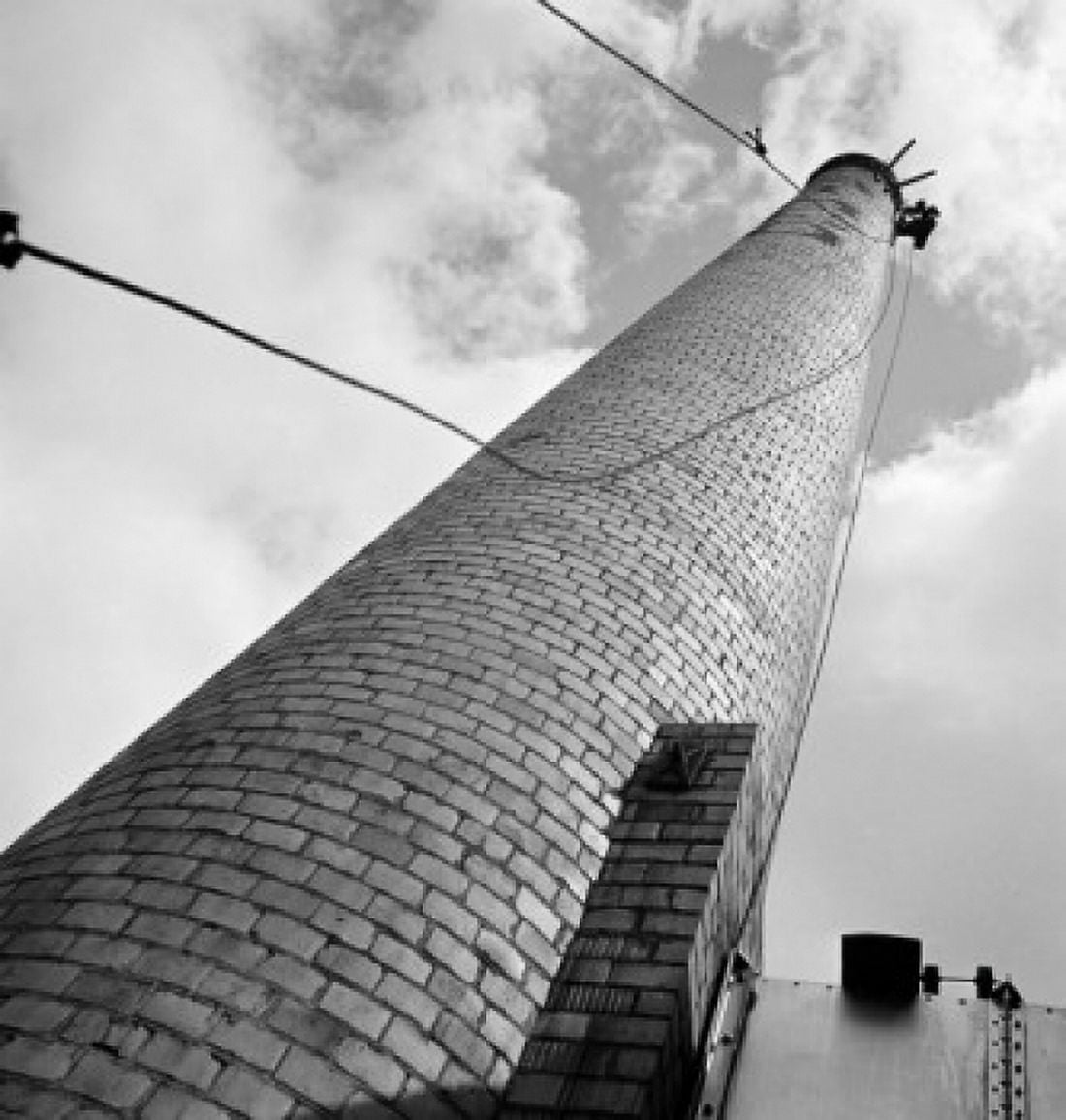 USA New England Vermont Hoosick Falls Wood and pulp mill smoke stack Canvas Art -  (18 x 24)