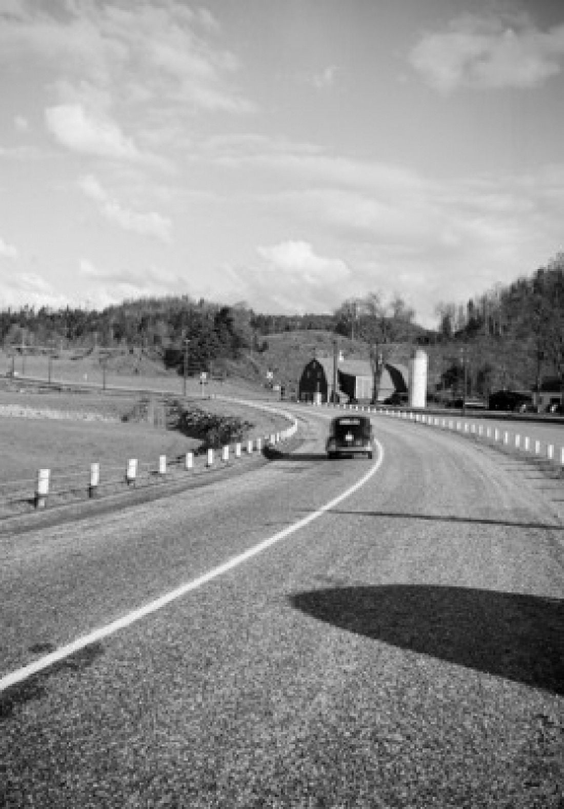 USA New England Vermont Putney Car on Route 5 Highway Canvas Art - (24 x 36)
