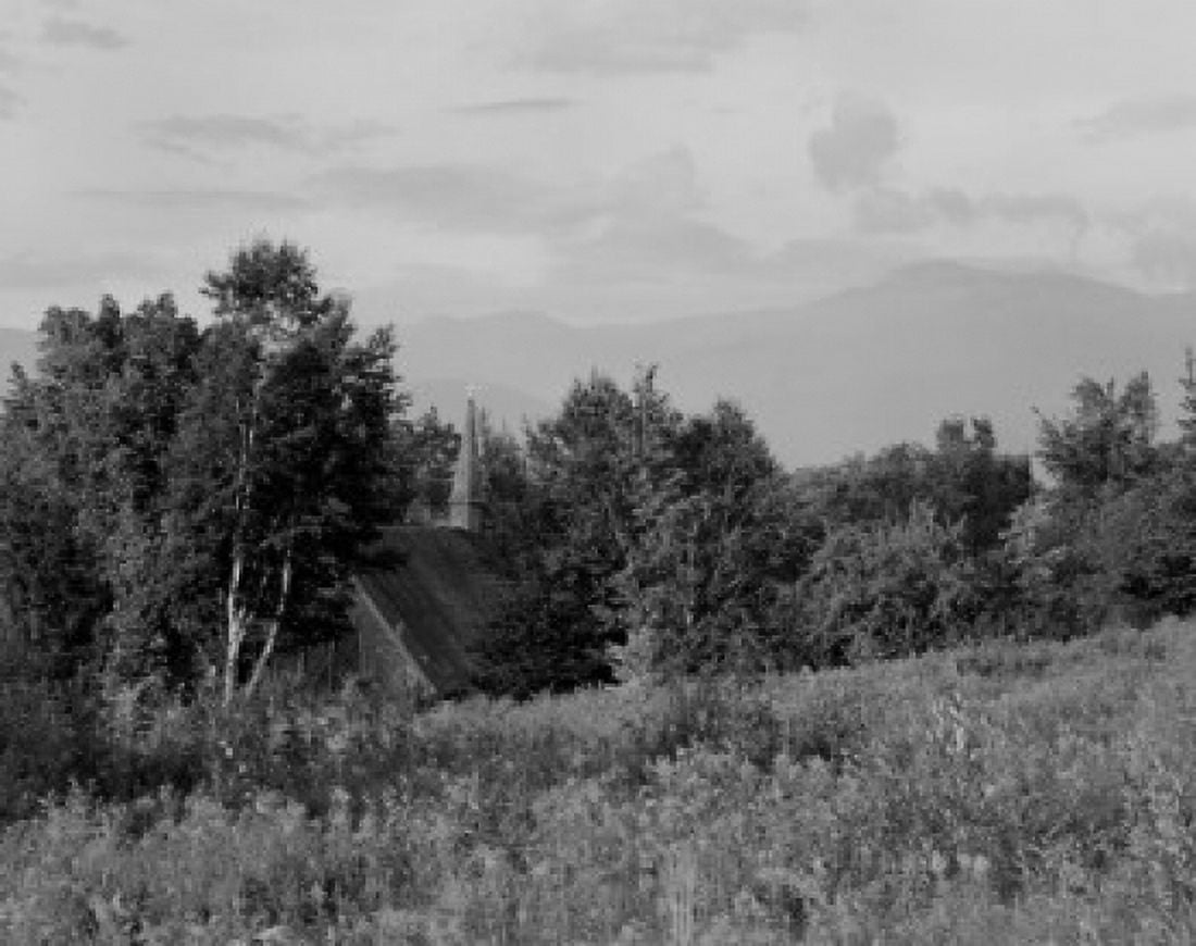 USA New Hampshire Jefferson Episcopal church behind trees Canvas Art - (18 x 24)