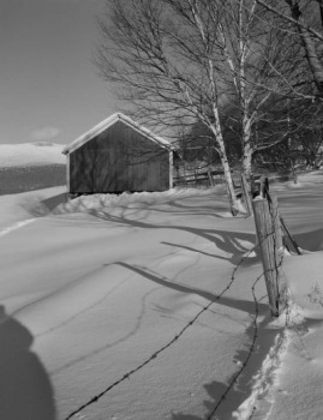 USA New Hampshire Lancaster farm in winter Canvas Art - (18 x 24)