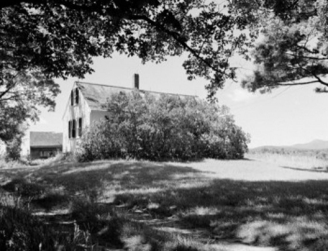 USA New Hampshire North Sandwich old farm house and Mount Chocorua Canvas Art - (24 x 36)