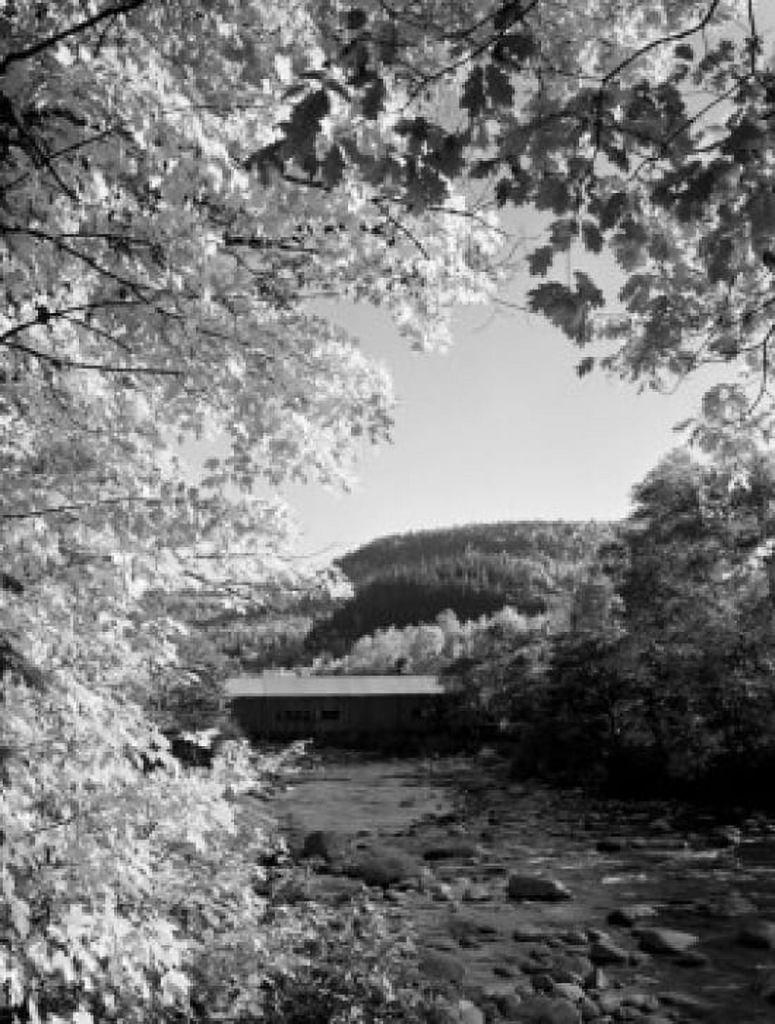 USA New Hampshire Swift River and covered bridge Canvas Art - (24 x 36)
