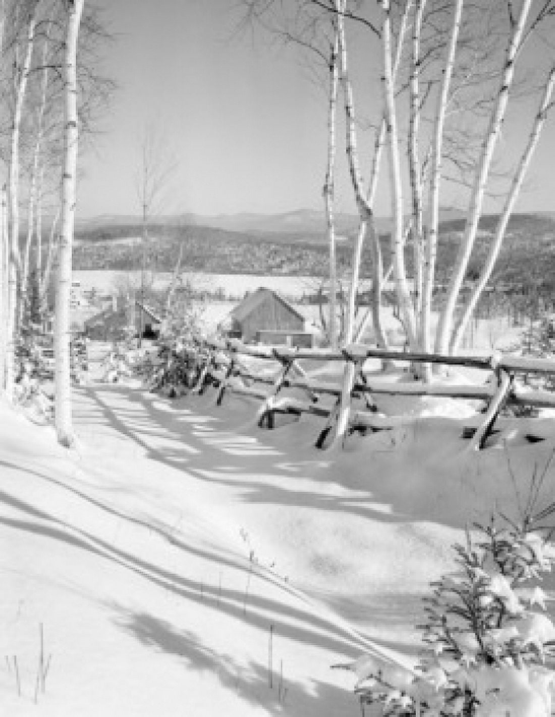 USA New Hampshire Winter scene Canvas Art - (24 x 36)