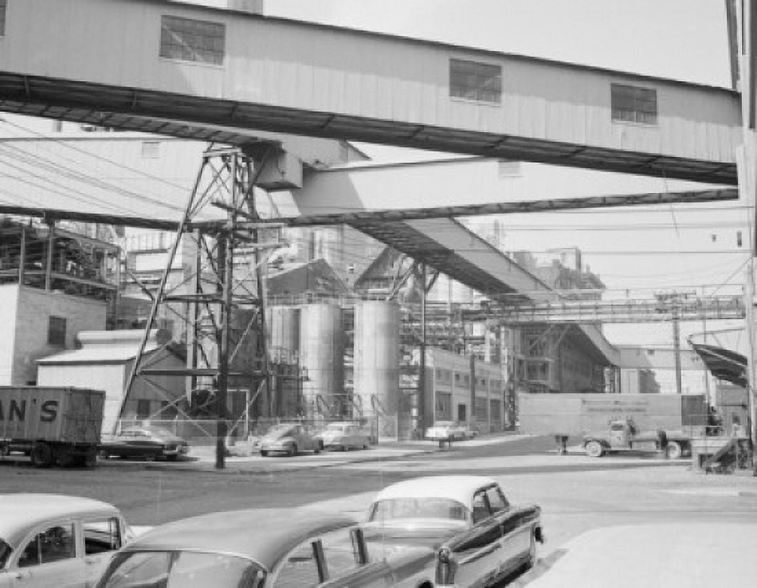 USA New Jersey Jersey City Power plant of Palmolive Canvas Art - (24 x 36)
