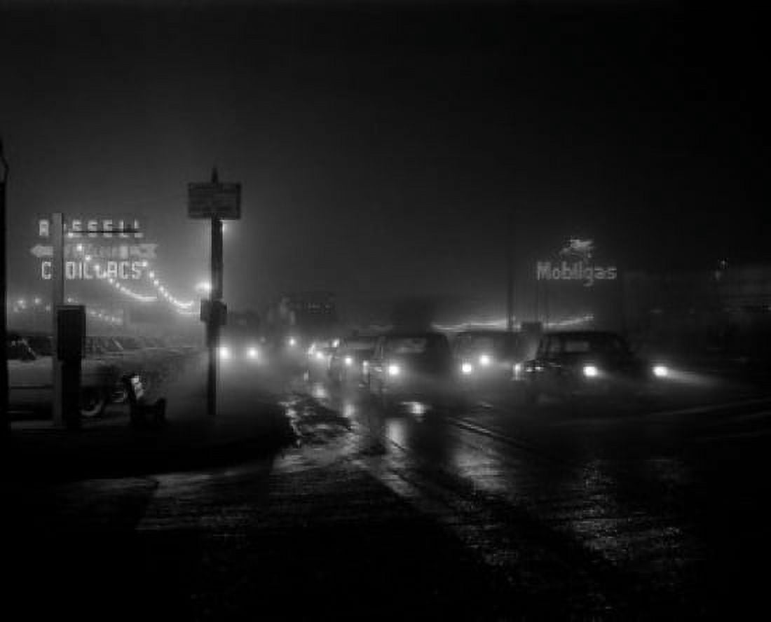 USA New Jersey Little Ferry night traffic Canvas Art - (18 x 24)