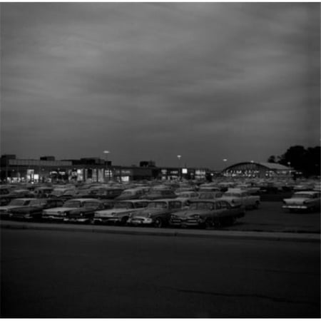 USA New Jersey Paramus Night View of Shopping Center Poster Print - 18 x 24 in.