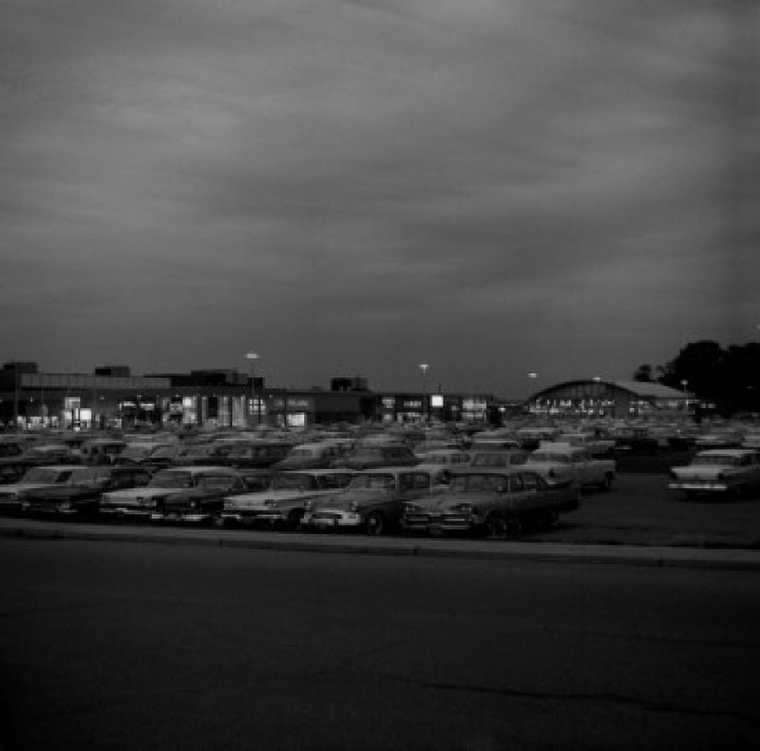 USA New Jersey Paramus Night view of shopping center Canvas Art - (24 x 36)