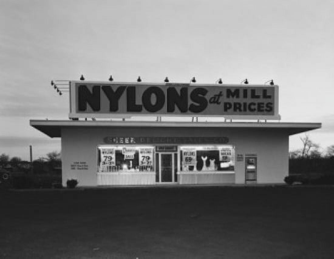 USA New Jersey Peramus Nylon stockings store at night Canvas Art - (24 x 36)