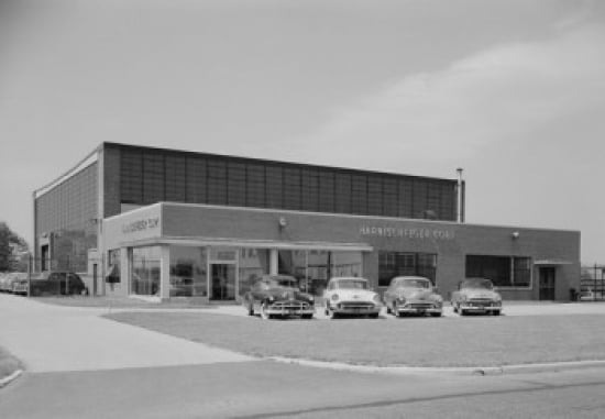 USA New Jersey Teterboro Harnischfeger Corporation factory building Canvas Art - (18 x 24)