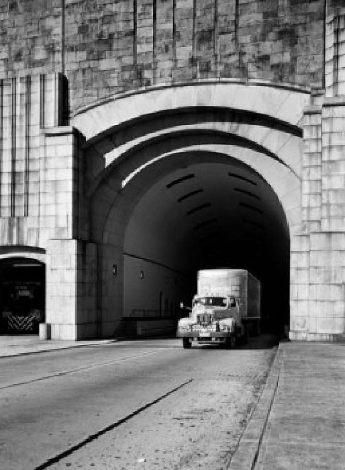 USA New Jersey Weehawken Truck exiting Lincoln Tunnel Canvas Art - (18 x 24)