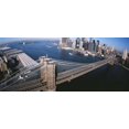 thumbnail image 1 of USA, New York, Brooklyn Bridge, aerial Poster Print (15 x 6), 1 of 1