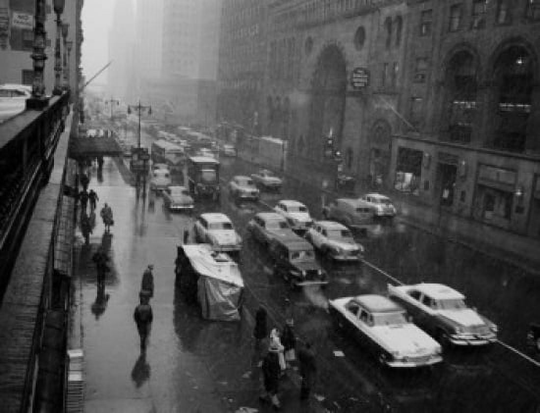 USA New York City 42nd Street traffic Canvas Art - (24 x 36)