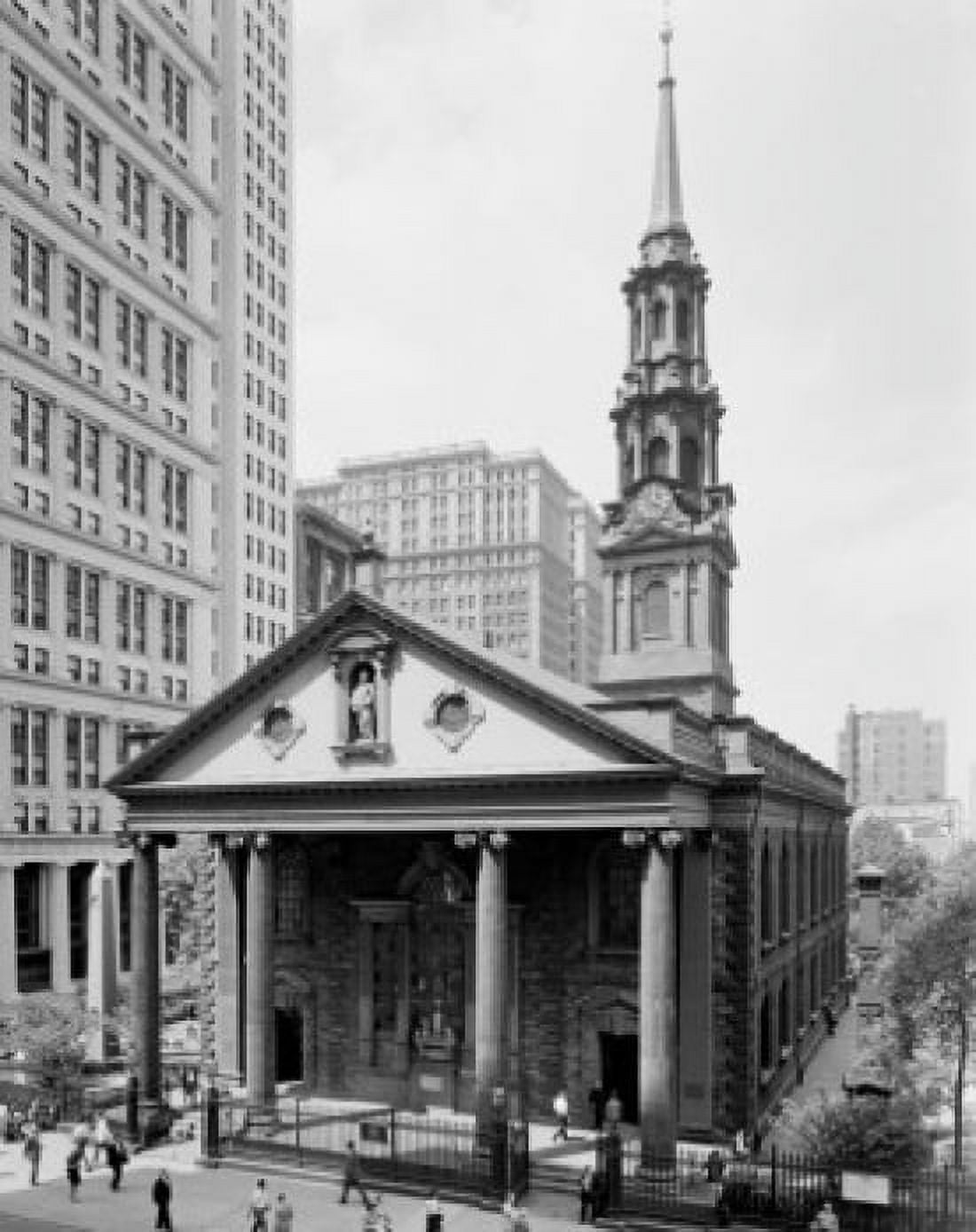 USA New York City Broadway St Pauls Chapel Canvas Art - (24 x 36)