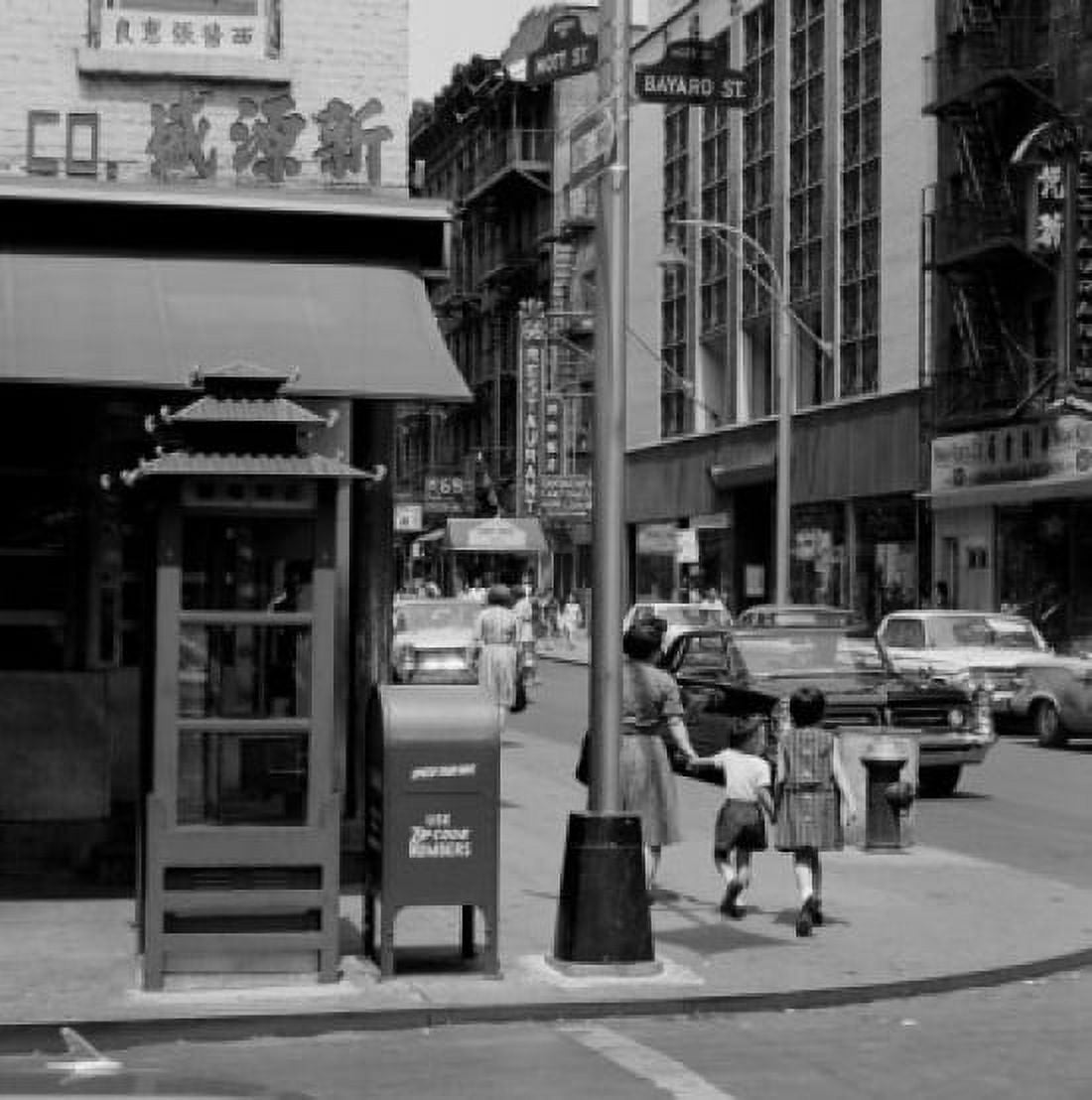 USA New York City Chinatown Bayard and Mott Street intersection Canvas Art - (24 x 36)