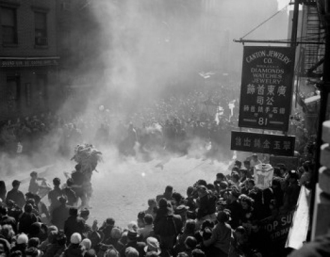 USA New York City Chinese New Year celebrations in Chinatown Canvas Art - (18 x 24)