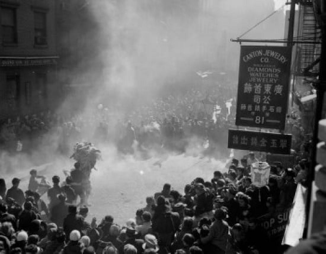 USA New York City Chinese New Year celebrations in Chinatown Canvas Art - (24 x 36)