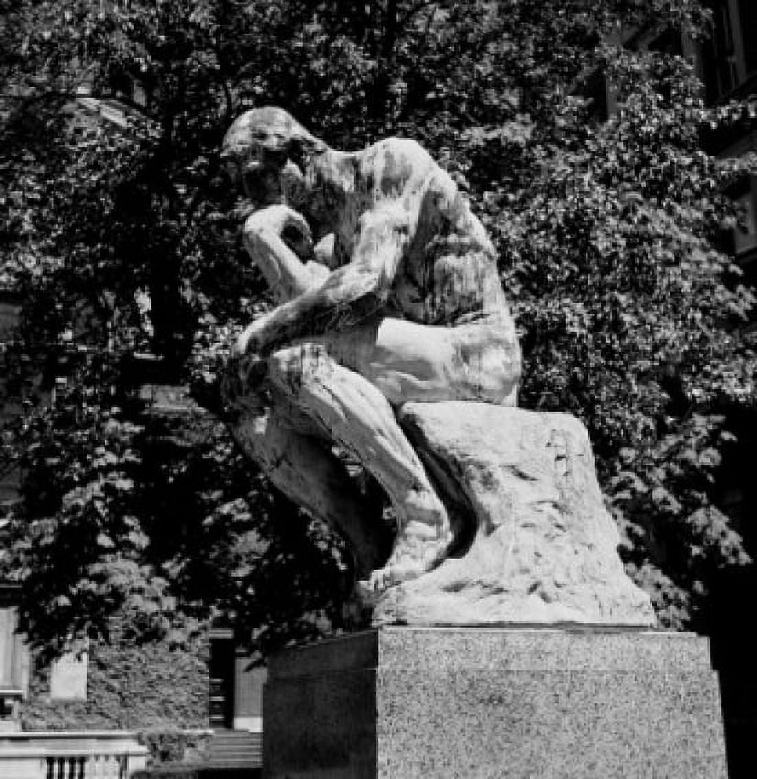 USA New York City Columbia University Statue of Thinker Canvas Art - (24 x 36)
