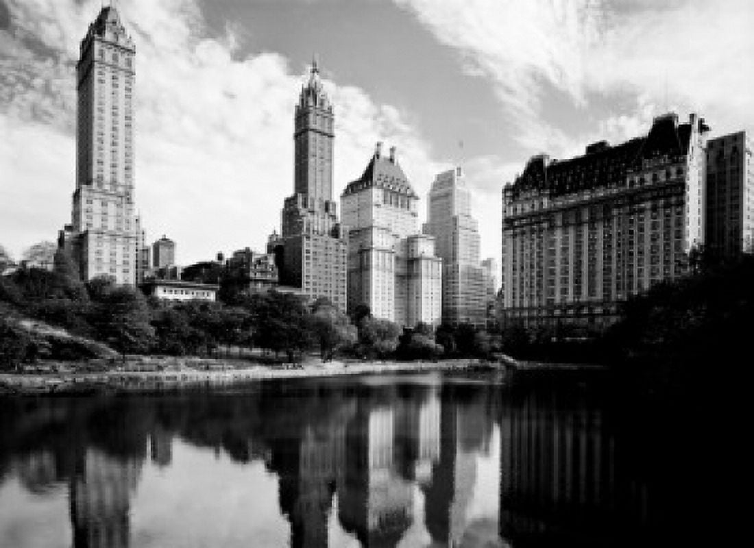 USA New York City Fifth Avenue skyline as seen across Central Park Canvas Art - (18 x 24)