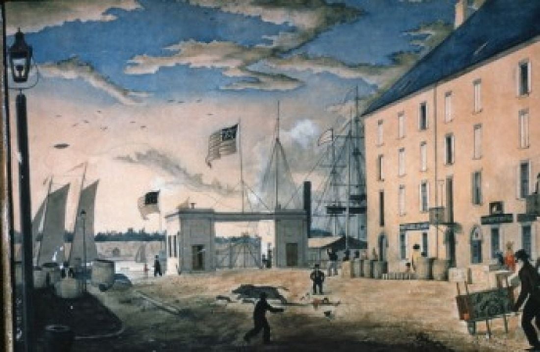 USA New York City Fulton Street by Sarah Pierson 1800-1900 Canvas Art - Sarah Pierson (18 x 24)
