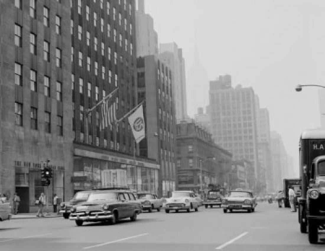 USA New York City Manhattan Avenue of the Americas looking South from 49th Street Canvas Art - (18 x 24)