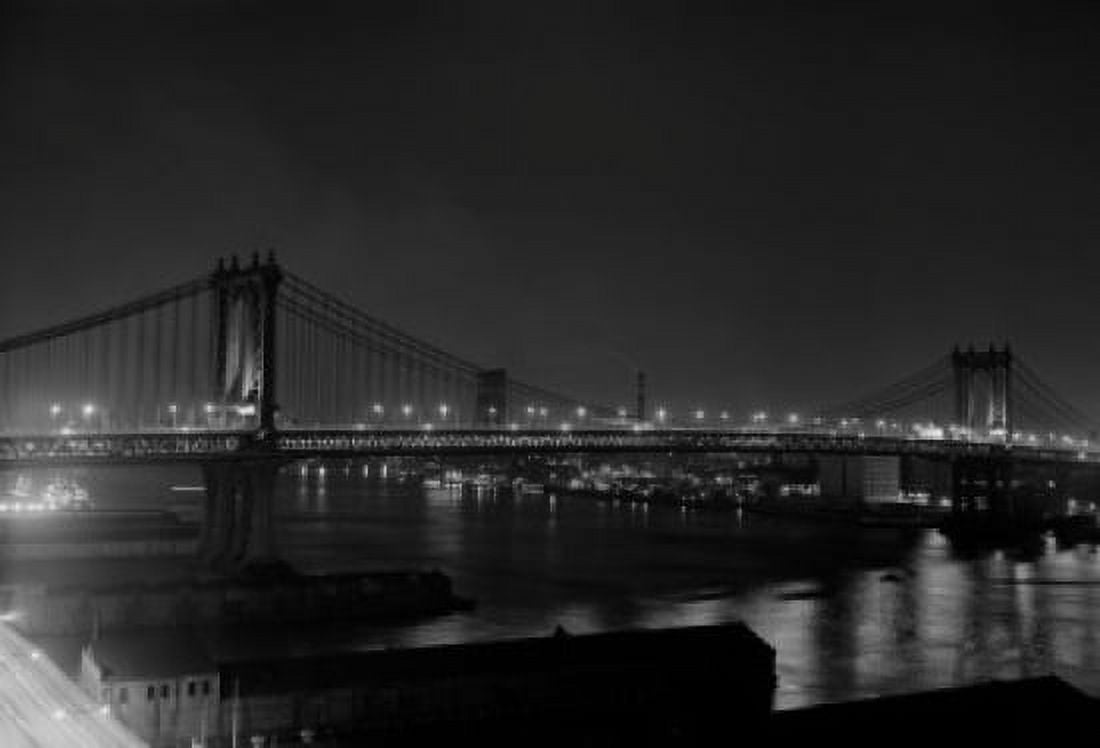 USA New York City Manhattan Bridge Canvas Art - (18 x 24)