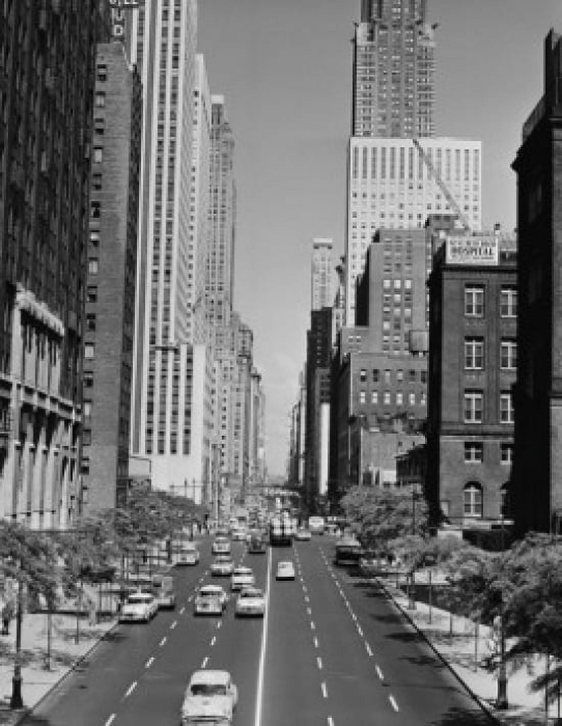 USA New York City Manhattan looking West on 42nd Street from Tudor City Canvas Art - (24 x 36)