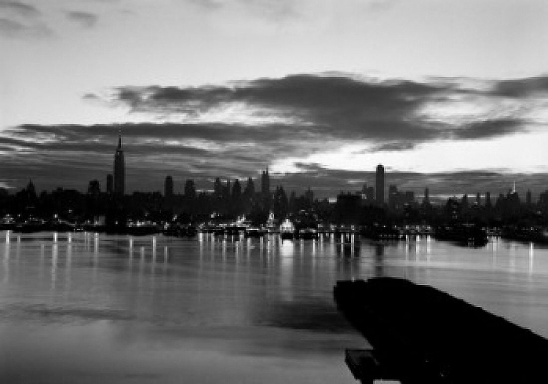 USA New York City Manhattan skyline at dawn from New Jersey Canvas Art - (18 x 24)