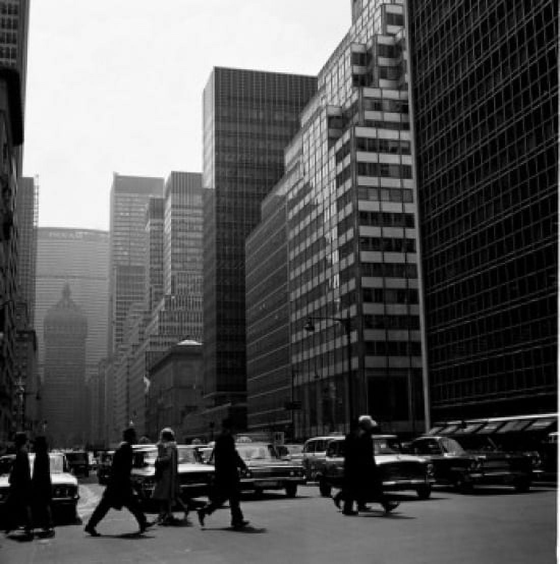 USA New York City Manhattan street scene with pedestrians Canvas Art - (18 x 24)