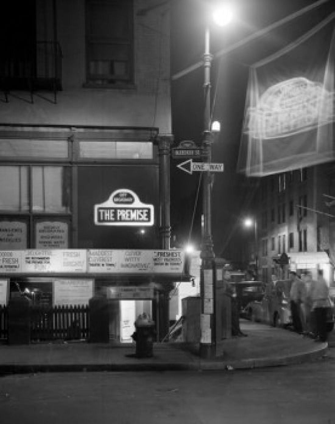 USA New York City Night street scene Canvas Art - (24 x 36)