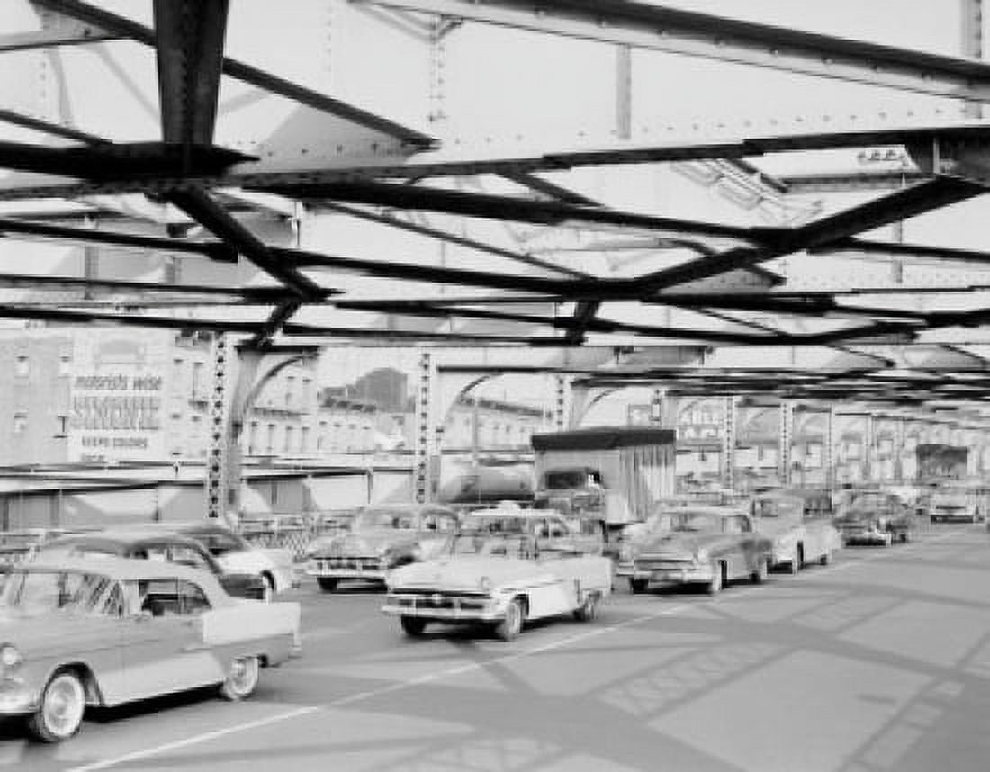 USA New York City Queensboro Bridge traffic Canvas Art - (18 x 24)