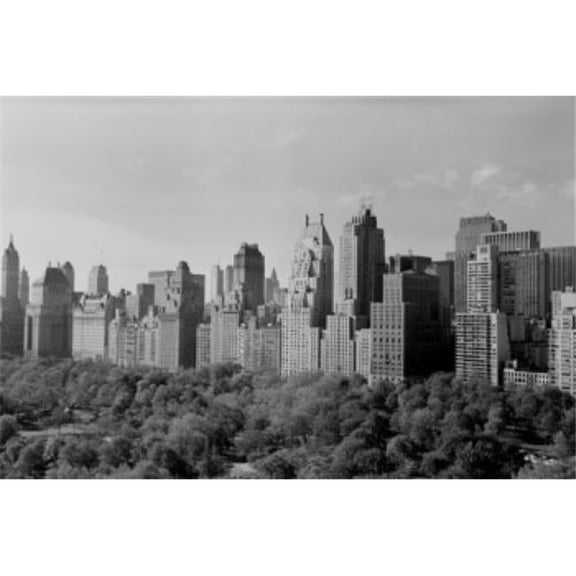 USA New York City Skyline of 59th Street Central Park South Poster Print - 18 x 24 in.
