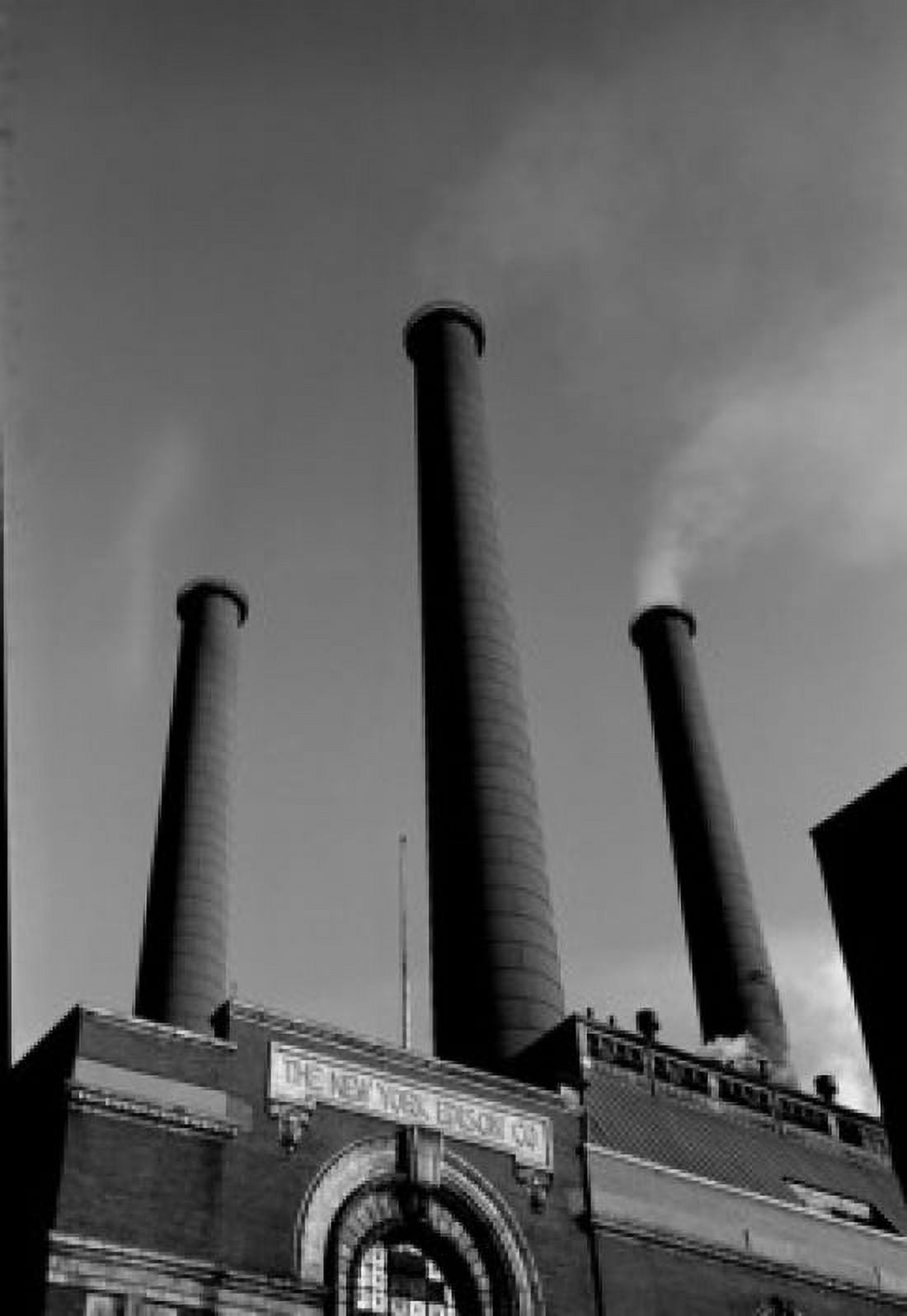 USA New York City Smokestacks of Consolidated Edison Power Plant Canvas Art - (24 x 36)