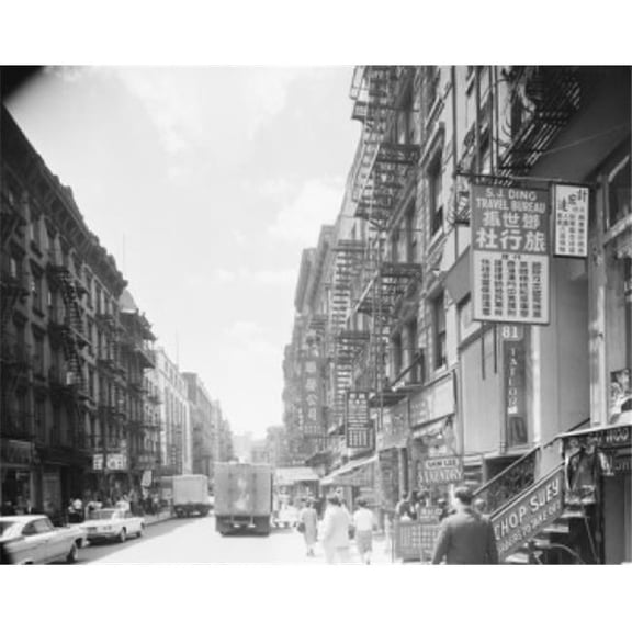 USA New York City Street Scene Poster Print - 18 x 24 in.